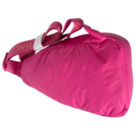 Wildfox Parachute Crossbody Zip Sling Belt Purse Pink Puffy Bag - Picture 6 of 9